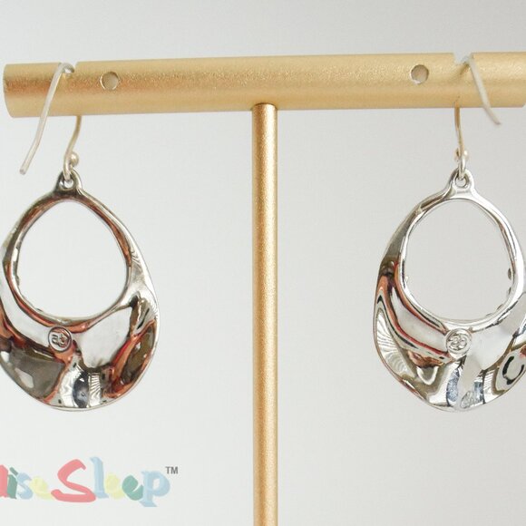 *Alexis Bittar*  Silver Rhinestone Encrusted Dangle Earrings. - Picture 2 of 10